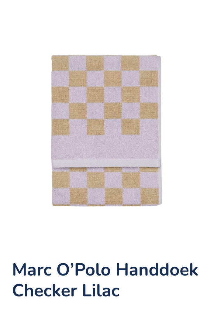 Marc OPolo Checker handdoek Lilac