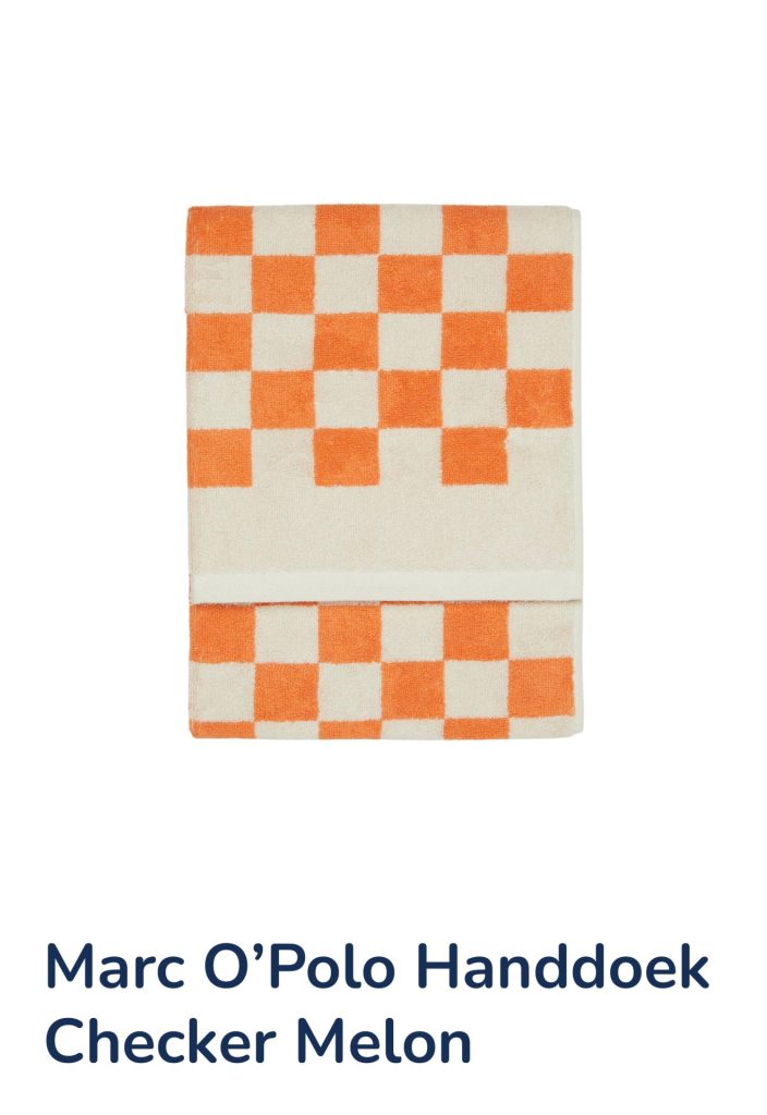 Marc OPolo Checker handdoek Melon
