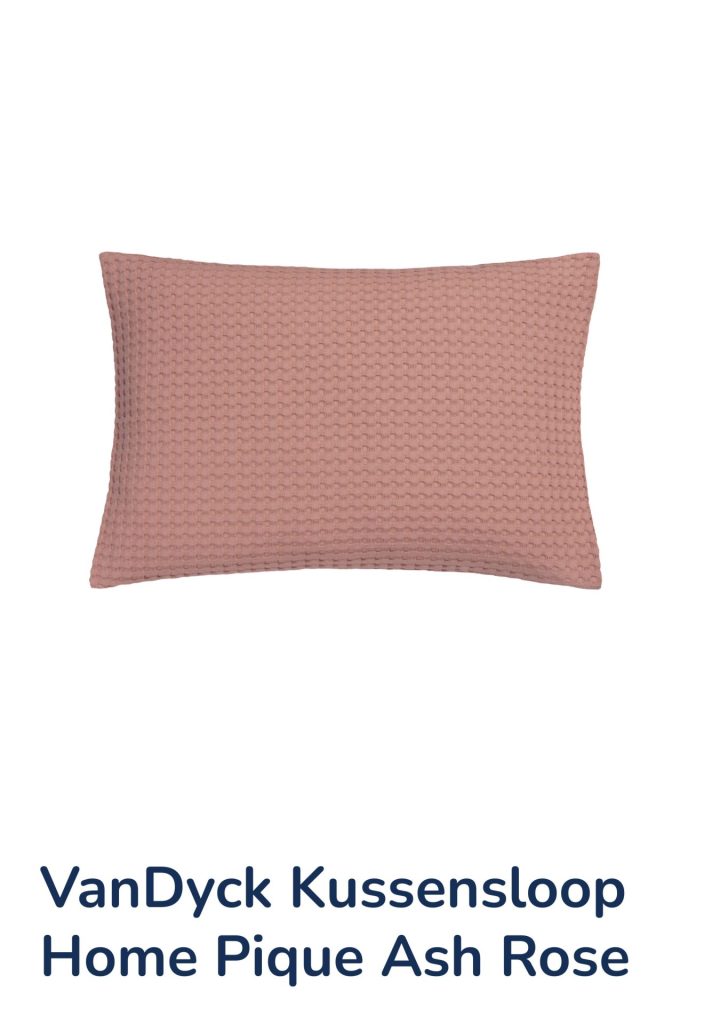 VanDyck Home Pique Ash Rose Kussensloop