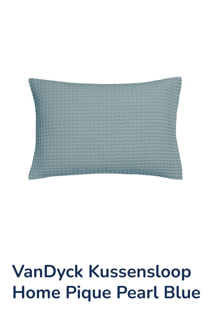 VanDyck Home Pique Sierkussen Pearl Blue